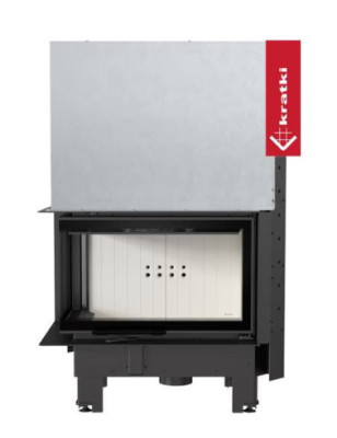 Kominek powietrzny stalowy KRATKI MBM BS 10 kW fi 200 Gilotyna gięta szyba