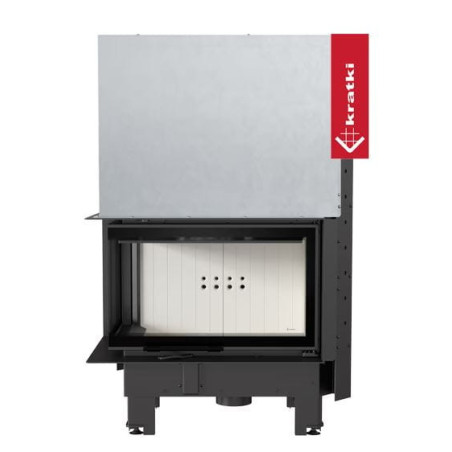 Kominek powietrzny stalowy KRATKI MBM BS 10 kW fi 200 Gilotyna gięta szyba