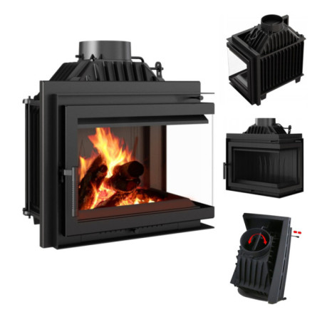 Kominek powietrzny żeliwny KRATKI SIMPLE BS 8 kW fi 200
