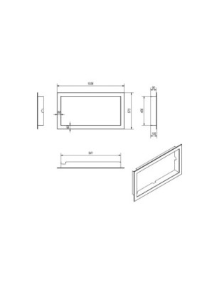 Ramka stalowa 90° do LUCY/16  LUCY/PW/20/W