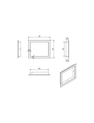 Ramka stalowa 90° do LUCY/12  LUCY/12/SLIM  LUCY/PW/12/W