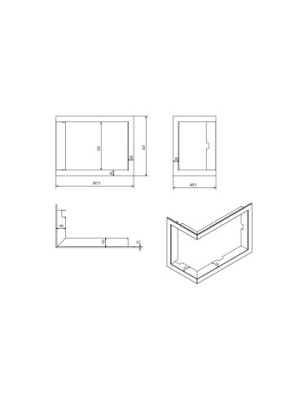 Ramka stalowa 90° do LUCY/12/L/BS  LUCY/12/SLIM/L/BS