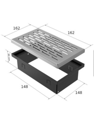 Kratka kominkowa FLOOR szlifowana 17x17