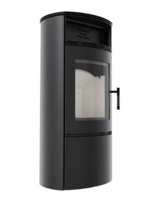 Piec stalowy koza FALCON W fi 150 10 kW wnęka na drewno