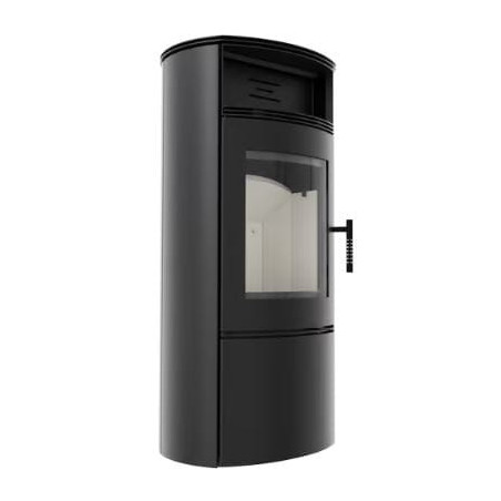 Piec stalowy koza FALCON W fi 150 10 kW wnęka na drewno