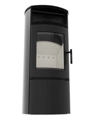 Piec stalowy koza FALCON W fi 150 10 kW wnęka na drewno
