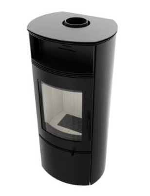 Piec stalowy koza FALCON W fi 150 10 kW wnęka na drewno