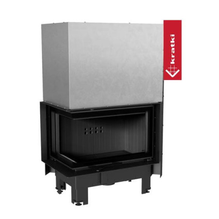 Kominek powietrzny KRATKI MBM BS 10 kW FI 200 Gilotyna czarne wyłożenie