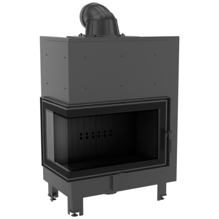 Wkład kominkowy MBO 15 kW lewy BS szklo gięte Black