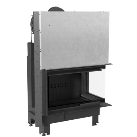 Wkład kominkowy MBO 15 kW prawy BS gilotyna Black