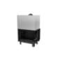 Wkład kominkowy MBO 15 kW prawy BS gilotyna szkło gięte Black Wkład kominkowy MBO 15 kW prawy BS gilotyna szkło gięte Black