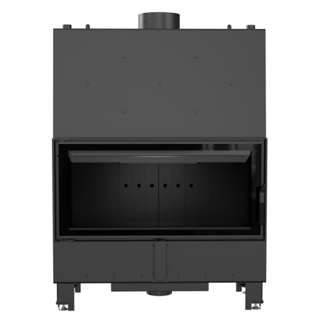 KOMINEK Z PŁASZCZEM WODNYM LUCY 20 KW fi 200 CZARNY