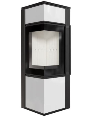 Piec stalowy koza TORA/S 8 kW fi 150 panel szklany