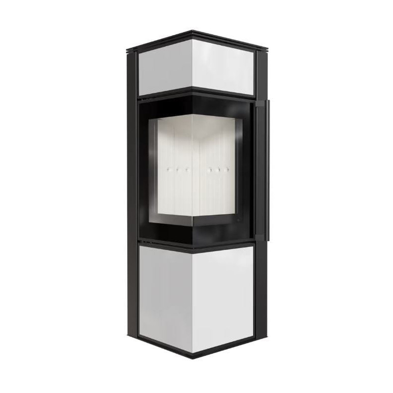 Piec stalowy koza TORA/S 8 kW fi 150 panel szklany
