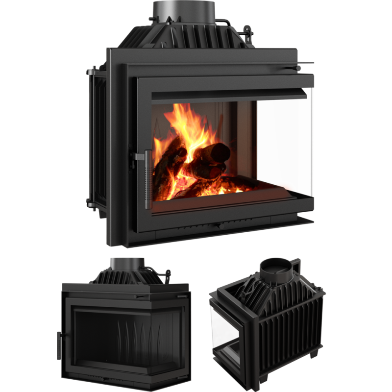 Kominek powietrzny żeliwny KRATKI SIMPLE prawy BS 8 kW ? 150 Kominek powietrzny żeliwny KRATKI SIMPLE prawy BS 8 kW ? 150