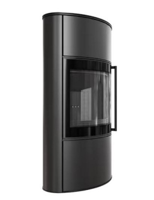 Piec stalowy BJORN/W fi150 8 kW czarne wyłożenie