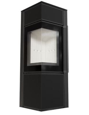 Piec stalowy koza TORA/S 8 kW fi 150 spiek Nero Assoluto