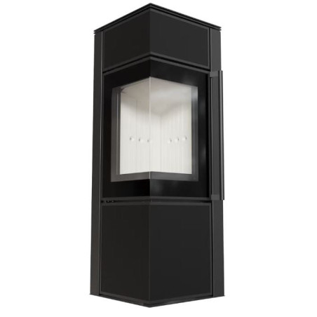 Piec stalowy koza TORA/S 8 kW fi 150 spiek Nero Assoluto