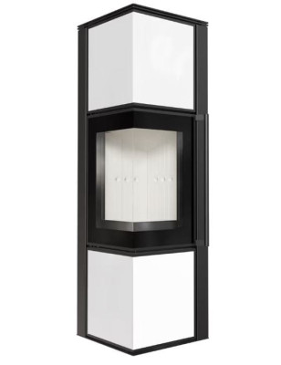 Piec stalowy koza TORA/M 8 kW fi 150 panel szklany