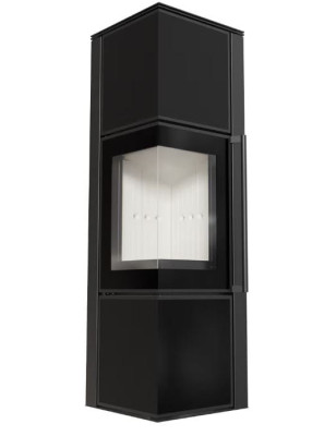 Piec stalowy koza TORA/M 8 kW fi 150 spiek Nero Assoluto