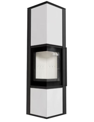Piec stalowy koza TORA/L 8 kW fi 150 panel szklany