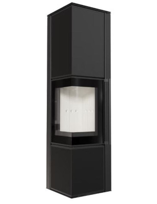 Piec stalowy koza TORA/L 8 kW fi 150 spiek Nero Assoluto