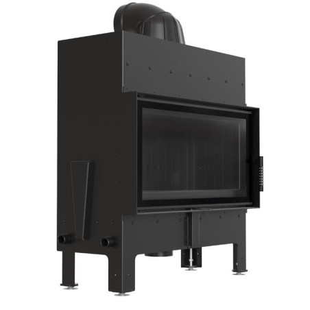 KOMINEK POWIETRZNY STALOWY PROSTY FLOKI L 10 KW FI 200 - CZARNE WYŁOŻENIE