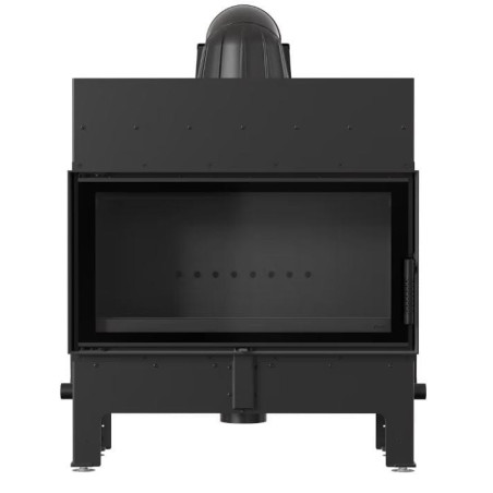 KOMINEK POWIETRZNY STALOWY PROSTY FLOKI L 10 KW FI 200 - CZARNE WYŁOŻENIE