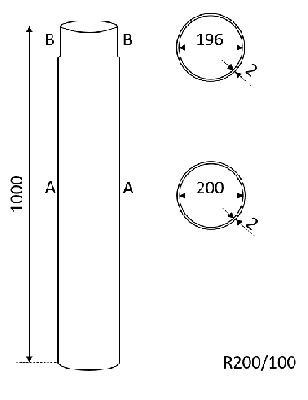 RURA SPALINOWA DO KOMINKA PIECA STALOWA STAHL SYSTEM 1M FI200