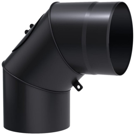 KOLANO NASTAWNE STALOWE DO KOMINKA KOZY STAHL SYSTEM 90st FI180 REGULOWANE