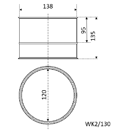 WKŁADKA DWUŚCIENNA 130mm STAHL SYSTEM