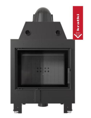 Kominek powietrzny stalowy KRATKI MBM 10 kW FI 200 czarne wyłożenie