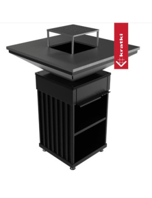 Palenisko QUADRUM z grillem vertical