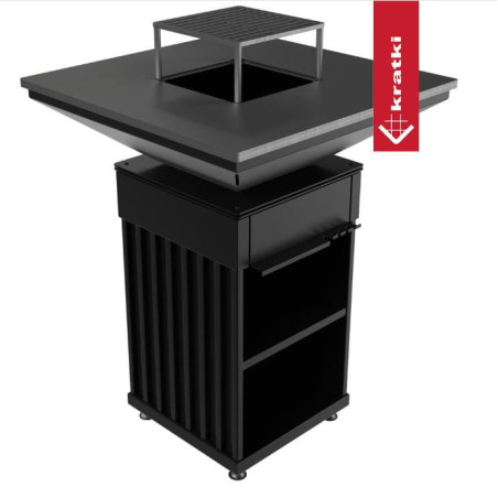 Palenisko QUADRUM z grillem vertical