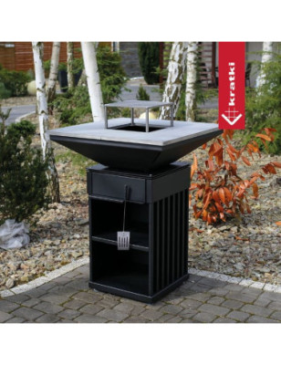 Palenisko QUADRUM z grillem vertical