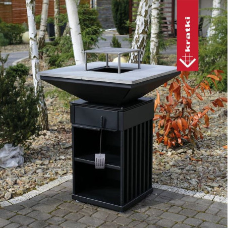 Palenisko QUADRUM z grillem vertical