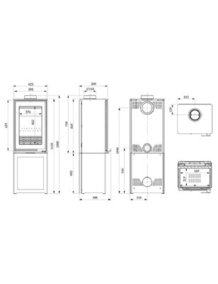 Piec wolnostojący KAWMET VENUS S16 L-BOX ECO