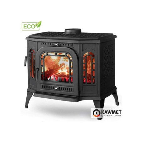Piec wolnostojący żeliwny KAWMET P7 LB (10 5 kW) ECO z bocznym załadunkiem