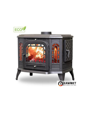 Piec wolnostojący żeliwny KAWMET P7 PB (10 5 kW) ECO z bocznym załadunkiem