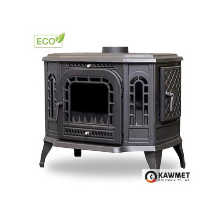 Piec wolnostojący żeliwny KAWMET P7 PB (10,5 kW) ECO z bocznym załadunkiem