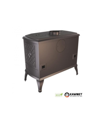 Piec wolnostojący KAWMET P7 (10 5 kW) CookTop LB ECO z załadunkiem bocznym i fajerkami do gotowania