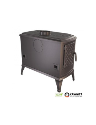 Piec wolnostojący KAWMET P7 (10 5 kW) CookTop LB ECO z załadunkiem bocznym i fajerkami do gotowania