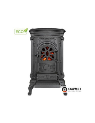 Piec żeliwny wolnostojący KAWMET KOZA P9 (8 kW) ECO bogato zdobiony z płytą grzewczą
