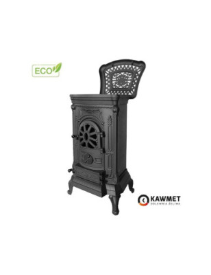 Piec żeliwny wolnostojący KAWMET KOZA P9 (8 kW) ECO bogato zdobiony z płytą grzewczą
