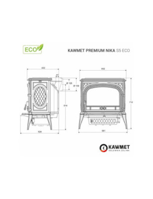 Piec wolnostojący KAWMET Premium NIKA S5 ECO