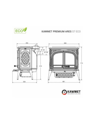 Piec wolnostojący KAWMET Premium ARES S7 ECO