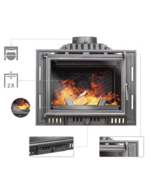 Wkład kominkowy żeliwny KAWMET W6 (10 1 kW) ECO