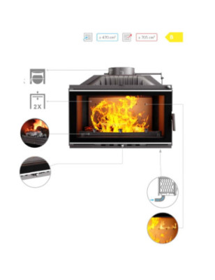 Wkład kominkowy żeliwny W16 (9 4 kW) ECO