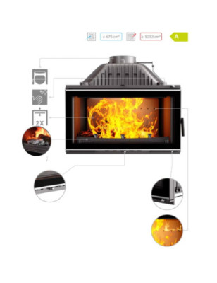 Wkład kominkowy żeliwny W16 (13 5 kW) ECO