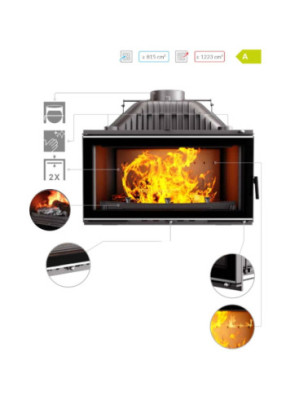 Wkład kominkowy żeliwny W16 (16 3 kW) ECO